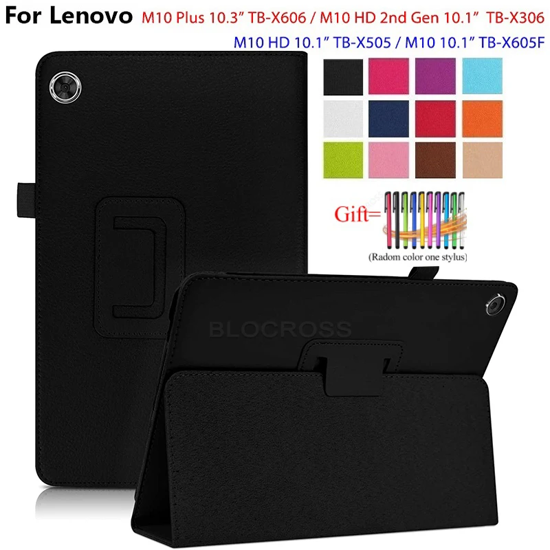 Smart Case Lenovo Cilnes M10 FHD Plus (2nd Gen) TB-X606 Folio PU seguma Lenovo Tablet M10 FHD Plus 10.3 ar Pildspalvu