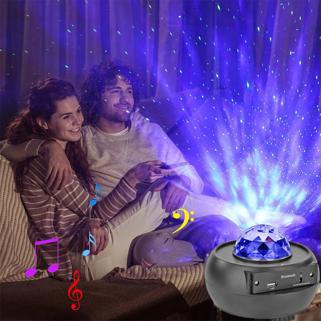 Romantiska Zvaigžņotām Debesīm Galaxy Projektoru Nightlight Bērnu Blueteeth USB Mūzikas Atskaņotājs Zvaigžņu Nakts Gaisma Krāsains Projekcijas Lampa Dāvanas