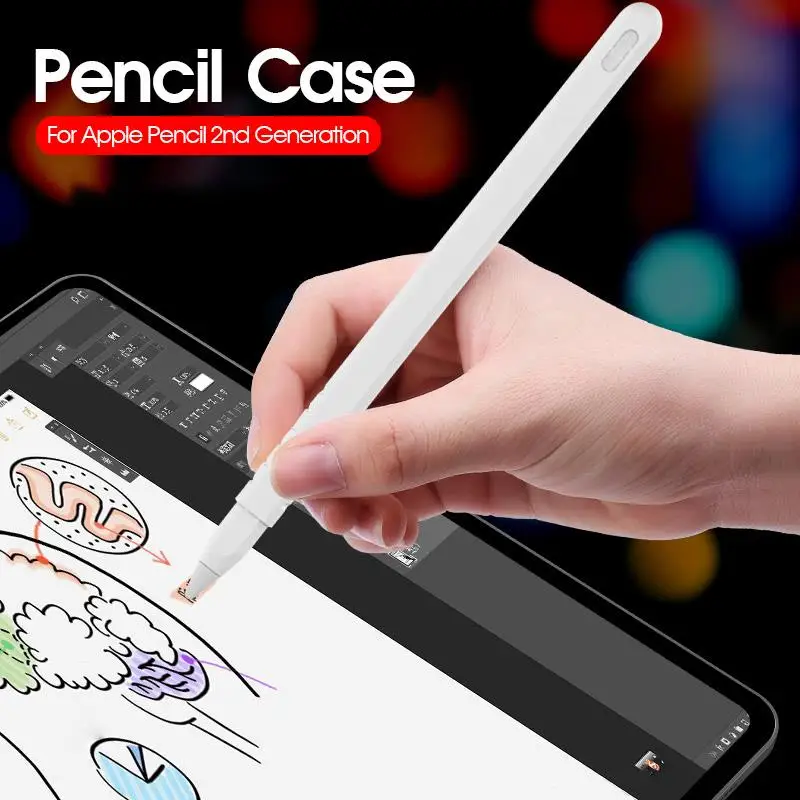 Apple Zīmuli 2. Paaudzes Mīksta Silikona Case For IPad Zīmuli, 2 aizsargvāciņš Nib Turētājs Touch Pen Irbuli Aizsargs Vāciņu