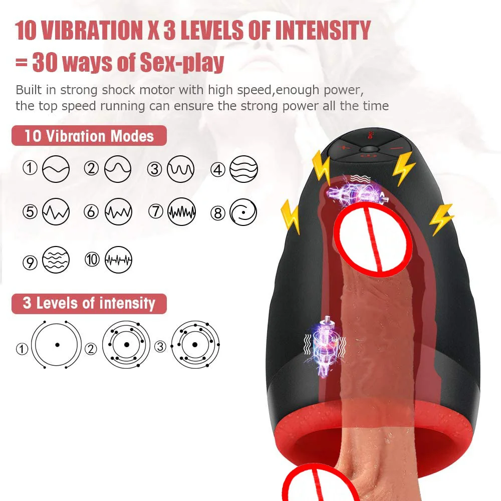 Jaunās lidmašīnas kausa simulē mutvārdu mīlestību un vairāku frekvences vibrācijas, lai stimulētu vīriešu dzimumlocekļa mācību masturbator for Men