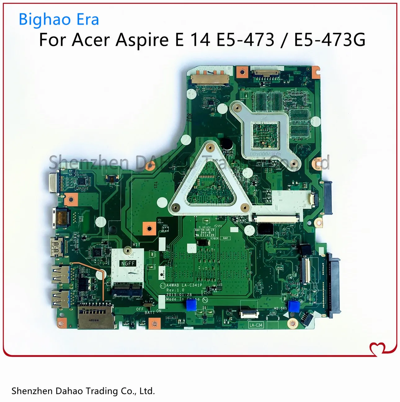 LA-C341P Mainboard Par Acer Aspire E5-473 E5-473G Portatīvo datoru Mātesplati Ar Intel i3 PROCESORU DDR3L GT920M 2G-GPU Pilnībā Pārbaudīta