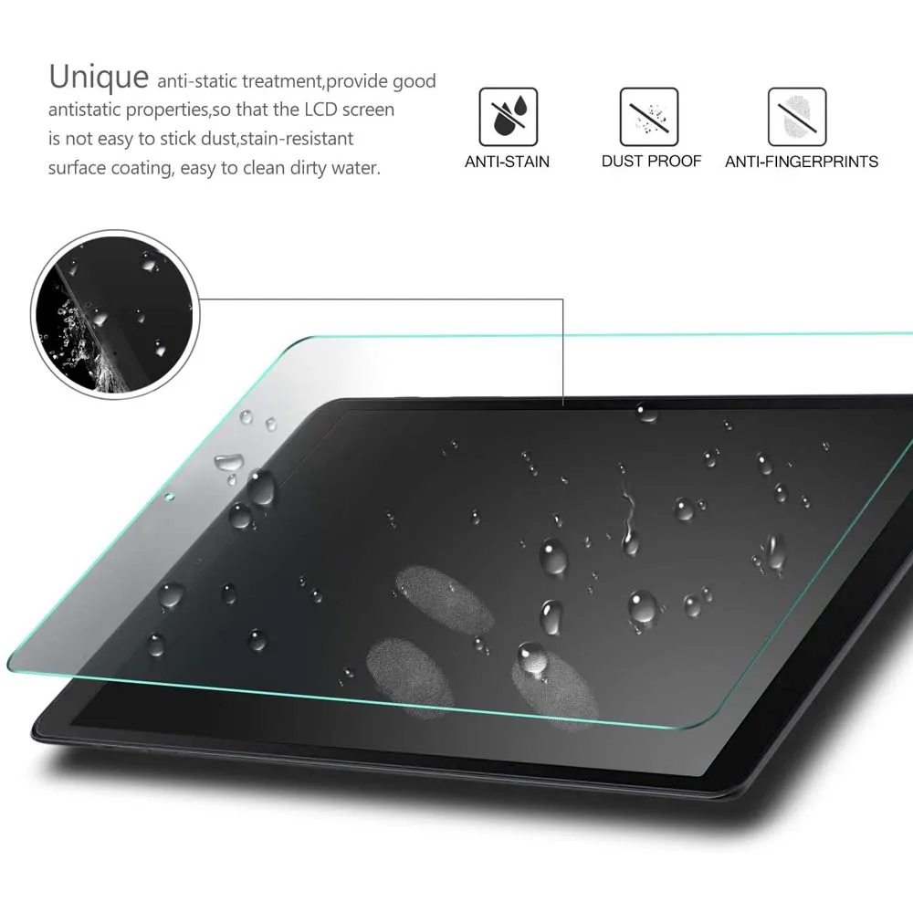 Ekrāna Aizsargs LG G Pad 8.3 LTE VK810 V507L Tablete Rūdīta Stikla Skrāpējumiem Izturīgs Pret-pirkstu nospiedumu Pārklājumu Vāciņu Attēls 1 