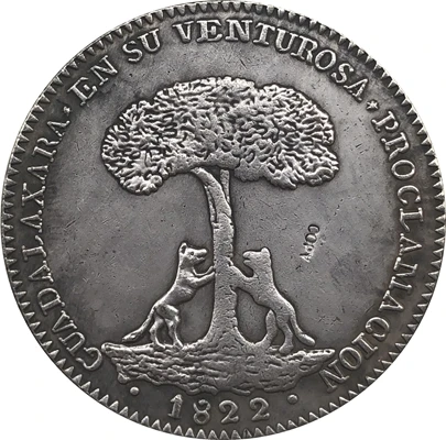 1822 Meksika 8 Reales monētas KOPIJU 39mm