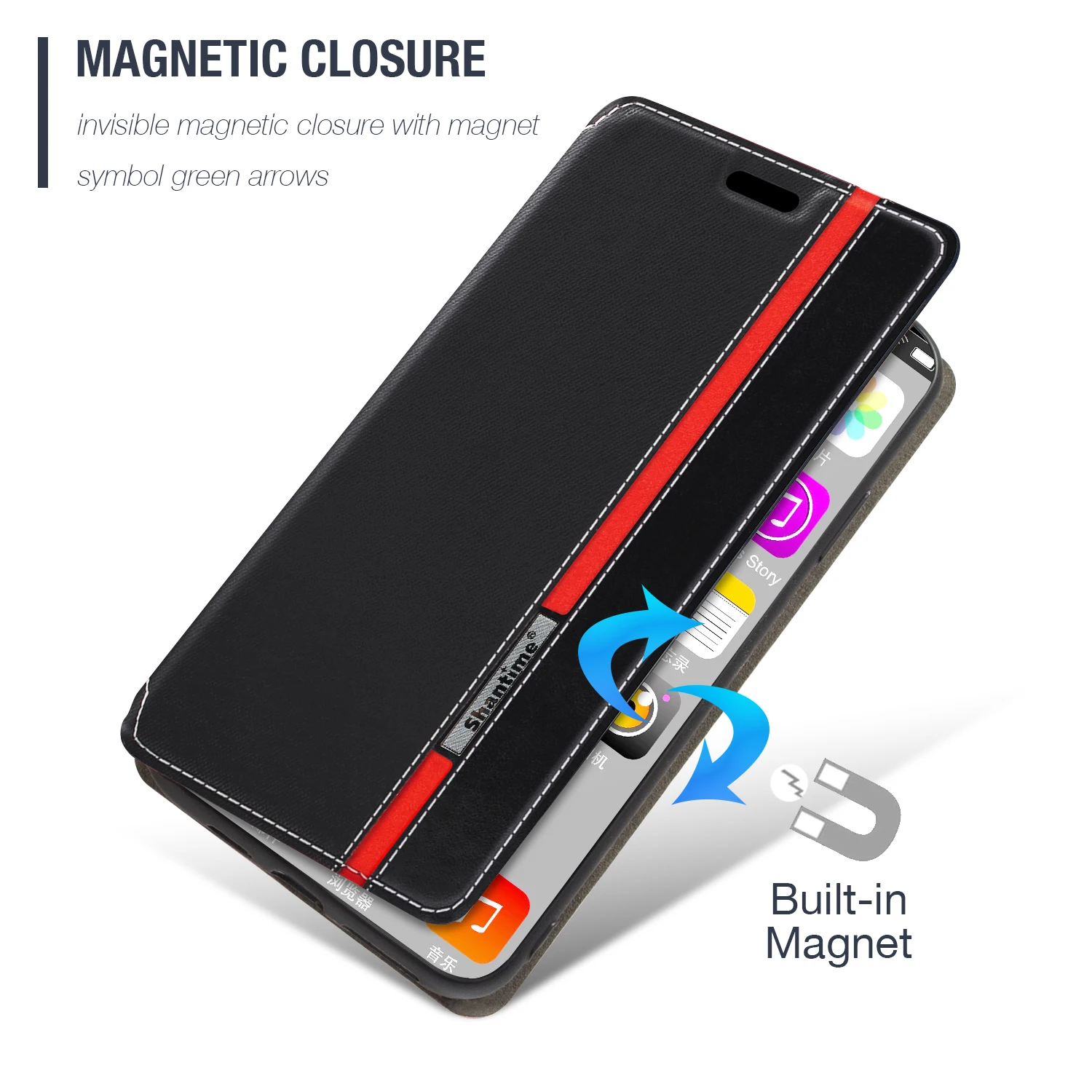 Par Asus ROG Tālrunis ZS600KL Gadījumā Modes Multicolor Magnētisko Slēgšanu, Āda Flip Case Cover ar Kartes Turētāju 6.0 collas