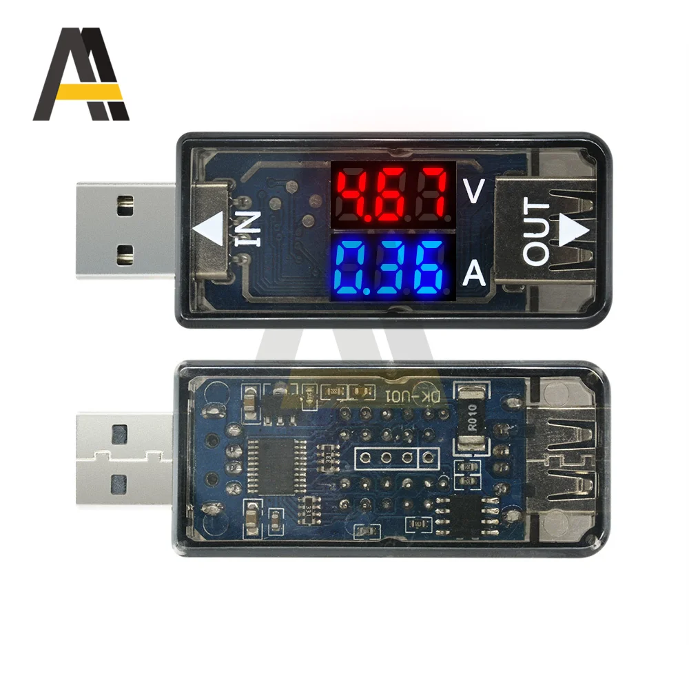 USB Voltmetrs Ammeter Strāvas Sprieguma Testeris LCD Digitālais Displejs Iet-ar Testera Mērījumu USB Voltmetrs Testeris Attēls 1 