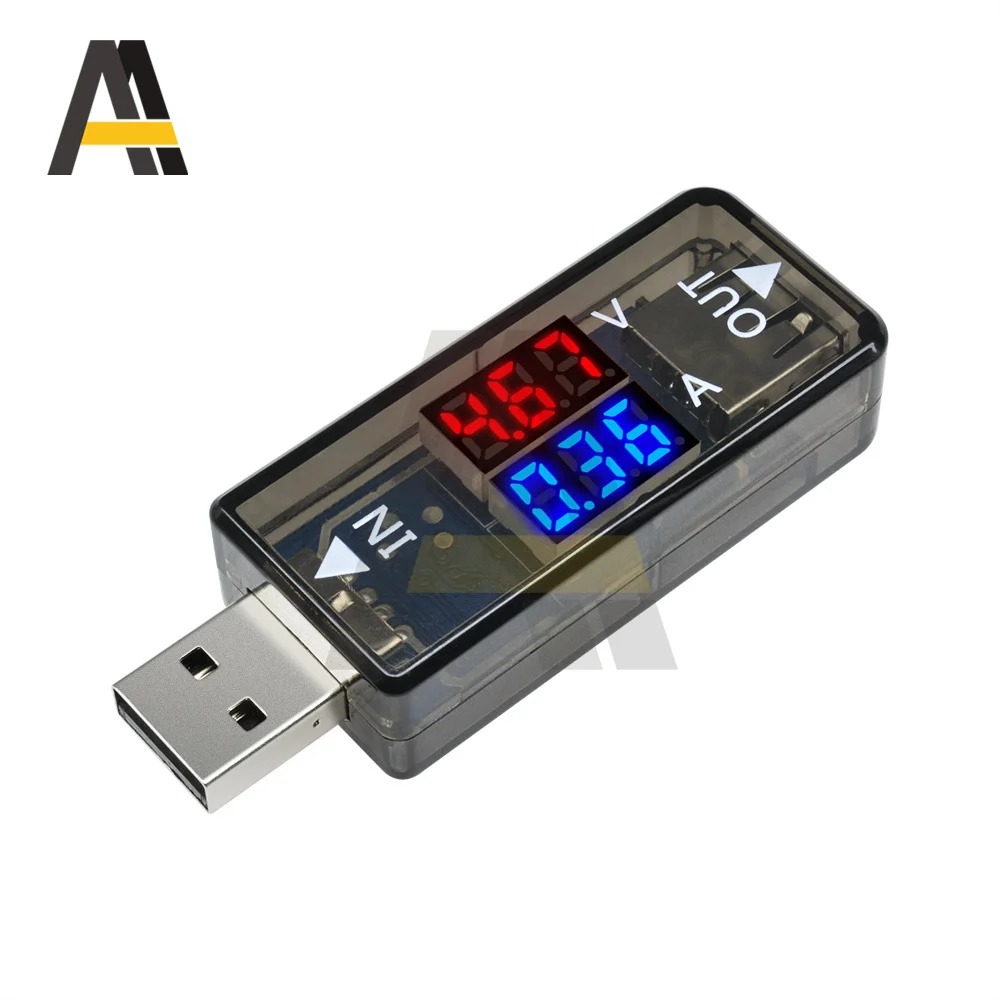 USB Voltmetrs Ammeter Strāvas Sprieguma Testeris LCD Digitālais Displejs Iet-ar Testera Mērījumu USB Voltmetrs Testeris Attēls 4 
