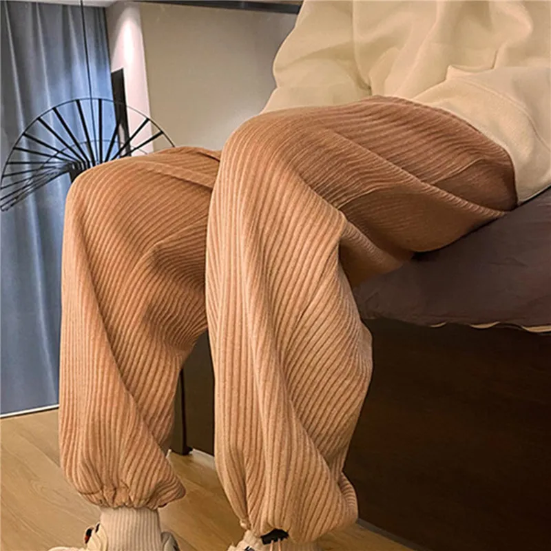 Jaunas Velveta Vīriešu Harēma Bikses Vīriešu Modes Treniņbikses Sieviete Gadījuma Bikses Streetwear Japāņu Pāris Gadījuma Bikses Aukliņu
